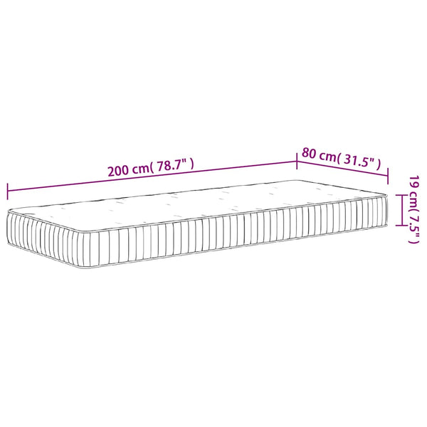 Taschenfederkernmatratze Mittel 80x200 cm