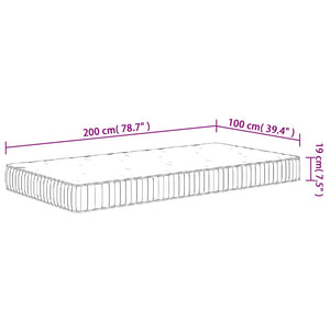 Taschenfederkernmatratze Mittel 100x200 cm