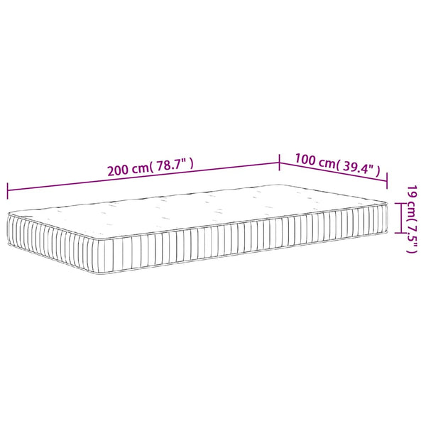 Taschenfederkernmatratze Mittel 100x200 cm