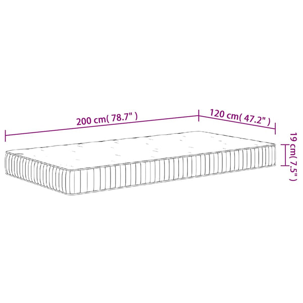 Taschenfederkernmatratze Mittel 120x200 cm