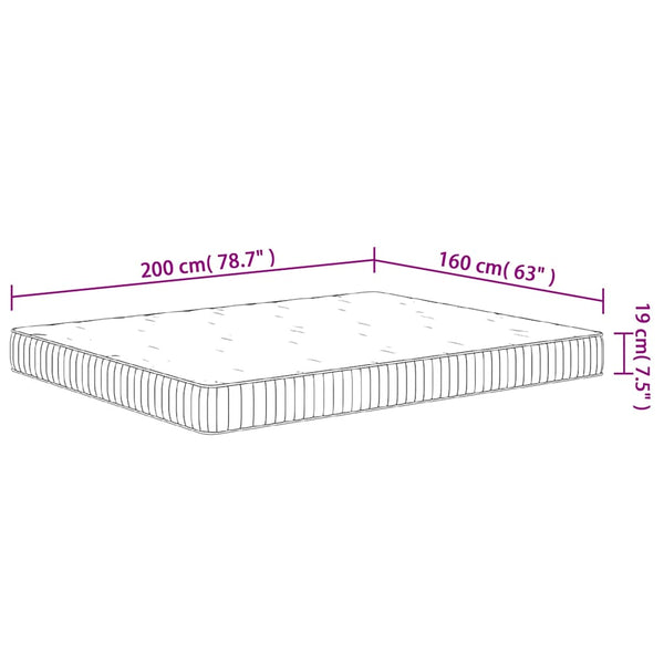Taschenfederkernmatratze Mittel 160x200 cm