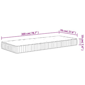 Taschenfederkernmatratze 70x200 cm