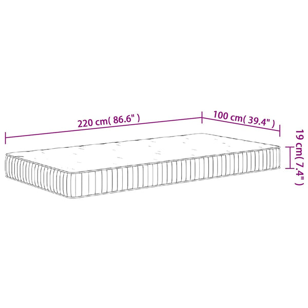 Taschenfederkernmatratze Mittel 100x220 cm