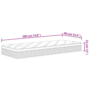 Taschenfederkernmatratze Medium Plus 90x200 cm