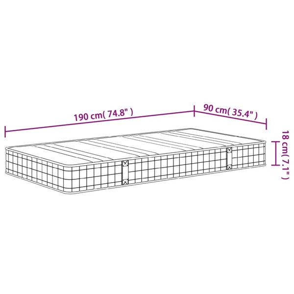 Bonnell-Federkernmatratze Mittel 90x190 cm