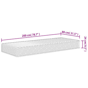 Schaumstoffmatratze Mittelweich 80x200 cm