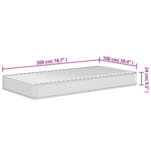 Schaumstoffmatratze Mittelweich 100x200 cm