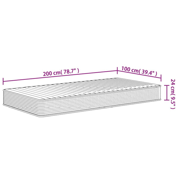 Schaumstoffmatratze Mittelweich 100x200 cm