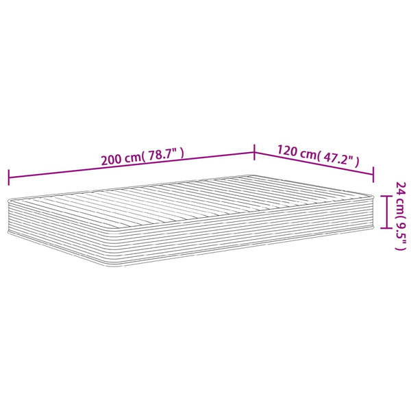 Schaumstoffmatratze Mittelweich 120x200 cm