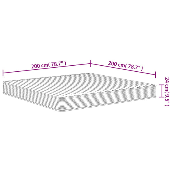 Schaumstoffmatratze Mittelweich 200x200 cm