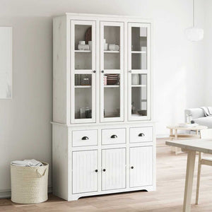 Highboard BODO Weiß Kiefer Massivholz 200cm