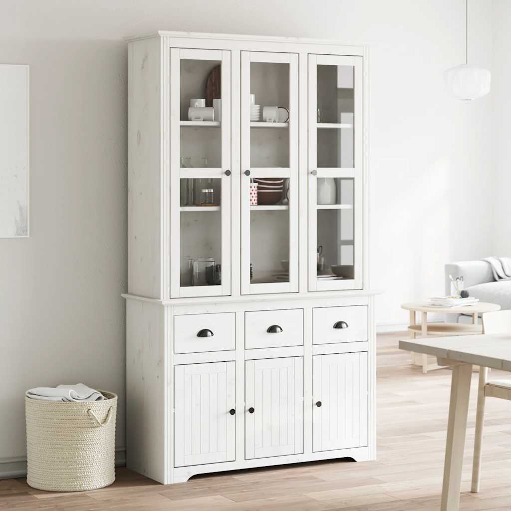 Highboard BODO Weiß Kiefer Massivholz 200cm