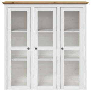 vidaXL Highboard BODO Blanc Marron 115,5x43x200,5 cm Pin Massif
