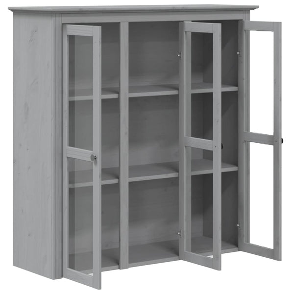 vidaXL Highboard BODO Grey 115.5x43x200.5 cm Solid Pine