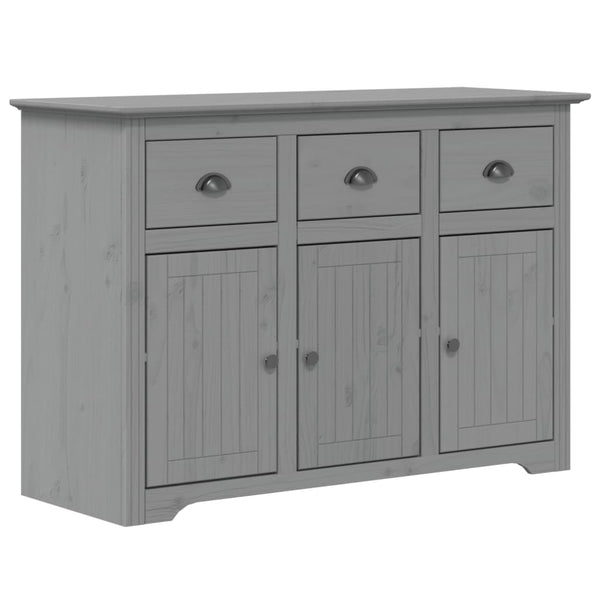 vidaXL Highboard BODO Grey 115.5x43x200.5 cm Solid Pine