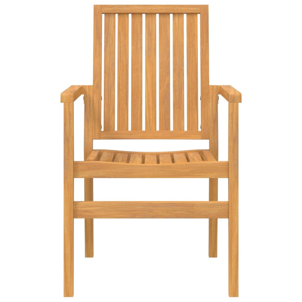 Gartenstühle 8 Stk. Stapelbar 56,5x57,5x91 cm Massivholz Teak