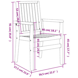Gartenstühle 8 Stk. Stapelbar 56,5x57,5x91 cm Massivholz Teak