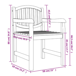 Gartenstühle 8 Stk. 58x59x88 cm Massivholz Teak