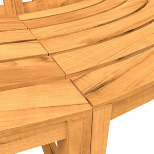 vidaXL Bancs d'arbre 2 pcs. Semi-circulaires Ø 160 cm Bois de teck massif