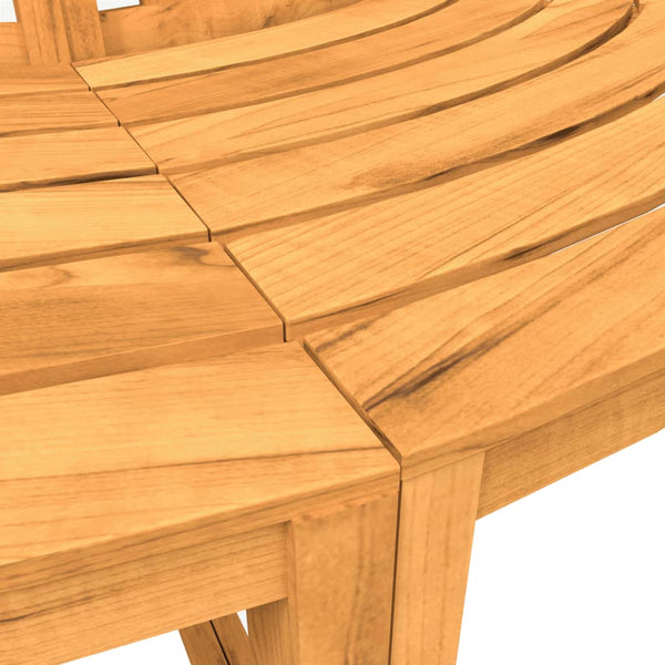 vidaXL Bancs d'arbre 2 pcs. Semi-circulaires Ø 160 cm Bois de teck massif