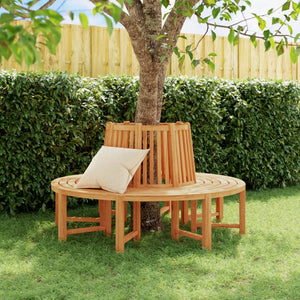 vidaXL Bancs d'arbre 2 pcs. Semi-circulaires Ø 160 cm Bois de teck massif