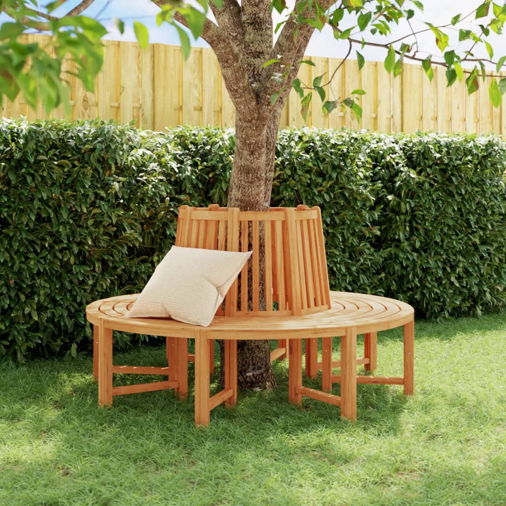 vidaXL Bancs d'arbre 2 pcs. Semi-circulaires Ø 160 cm Bois de teck massif