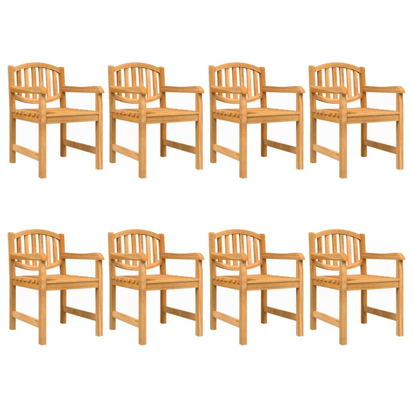 9-tlg. Garten-Essgruppe Massivholz Teak