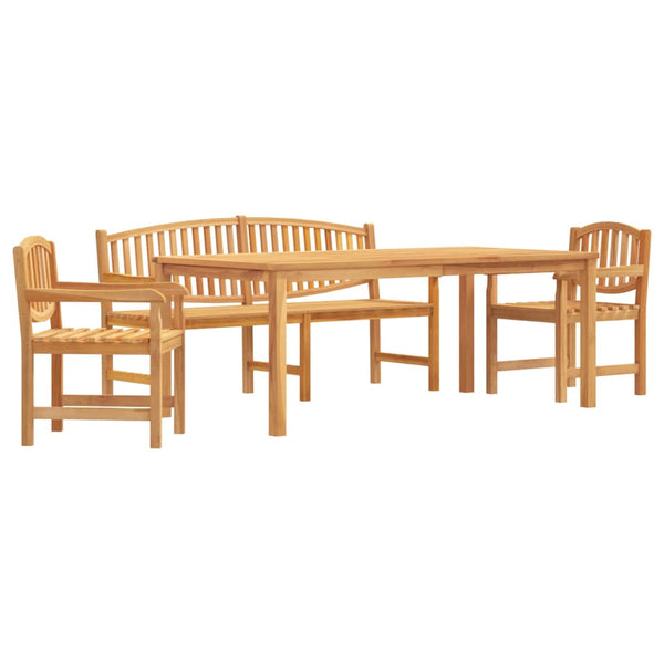 vidaXL Ensemble repas de jardin 4 pcs Bois de teck massif