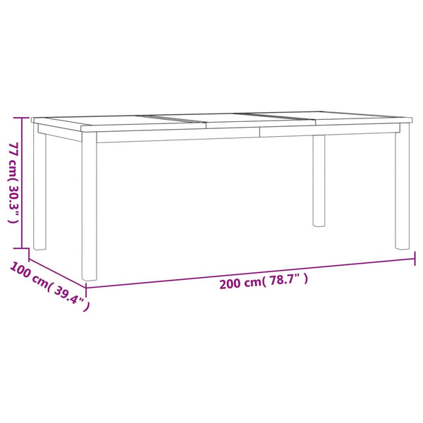 vidaXL Ensemble repas de jardin 4 pcs Bois de teck massif