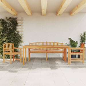 vidaXL Ensemble repas de jardin 4 pcs Bois de teck massif