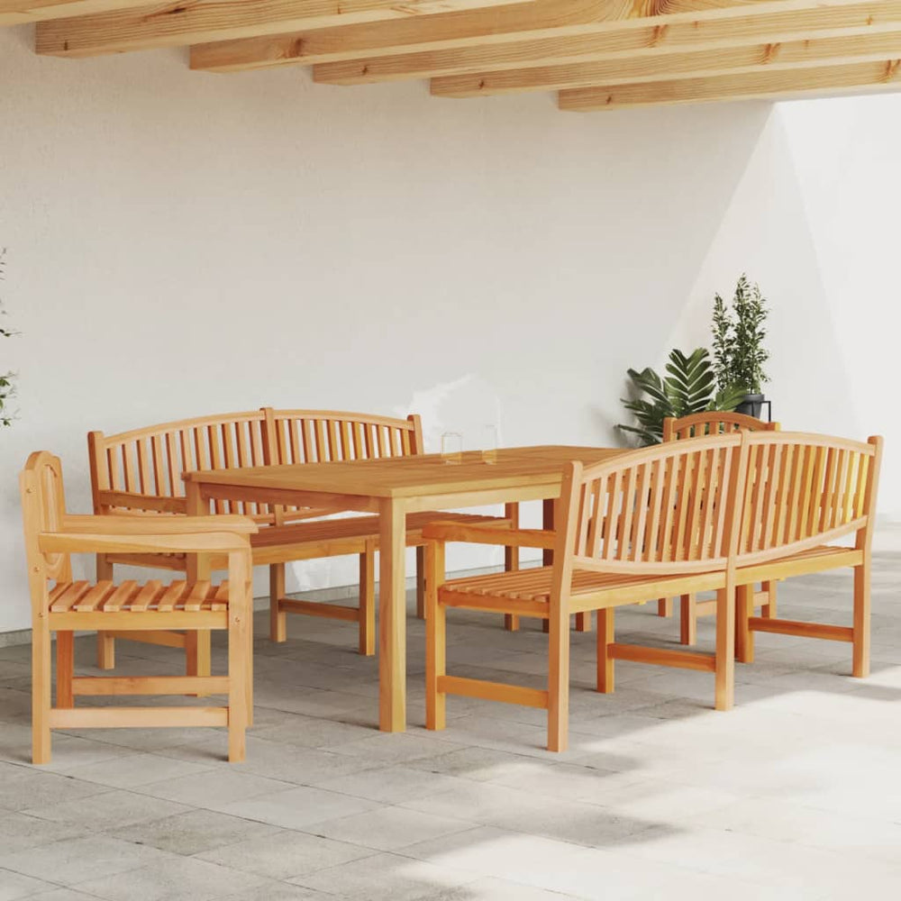 vidaXL Salon de jardin 5 pcs Bois de teck massif