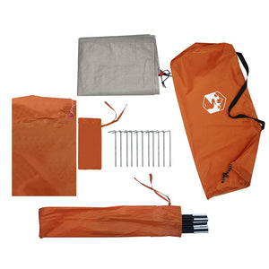 Wasserdichtes 3-Personen-Kuppelzelt Orange