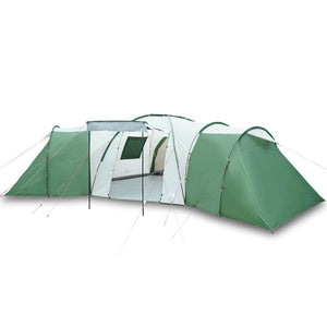 vidaXL Tente dôme familiale 12 personnes Verte Imperméable