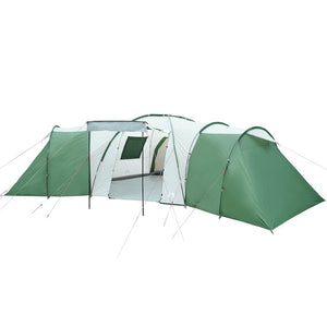 vidaXL Tente dôme familiale 12 personnes Verte Imperméable