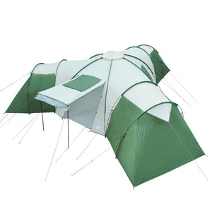vidaXL Tente dôme familiale 12 personnes Verte Imperméable