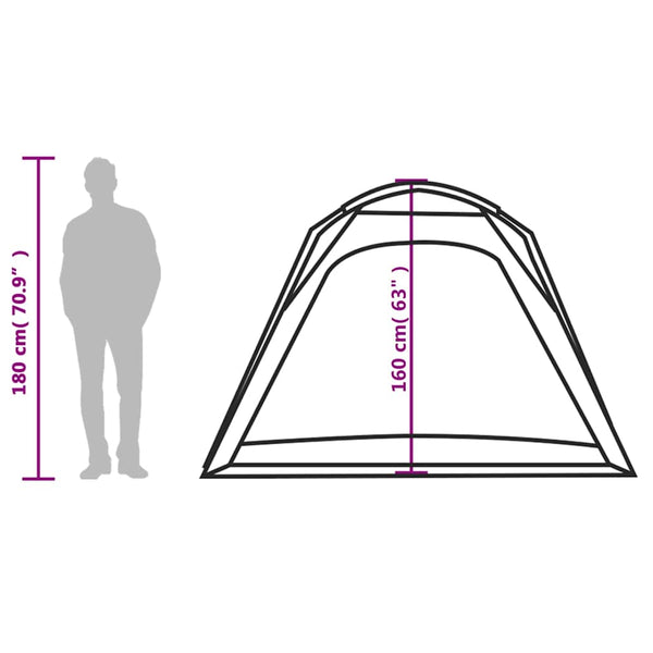 4-Personen-Campingzelt, wasserdicht, Grün