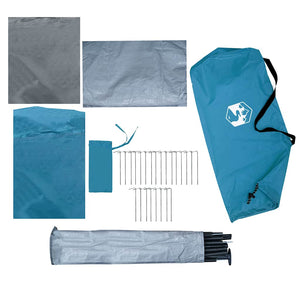 3-Personen-Campingzelt - Blau, Wasserdicht