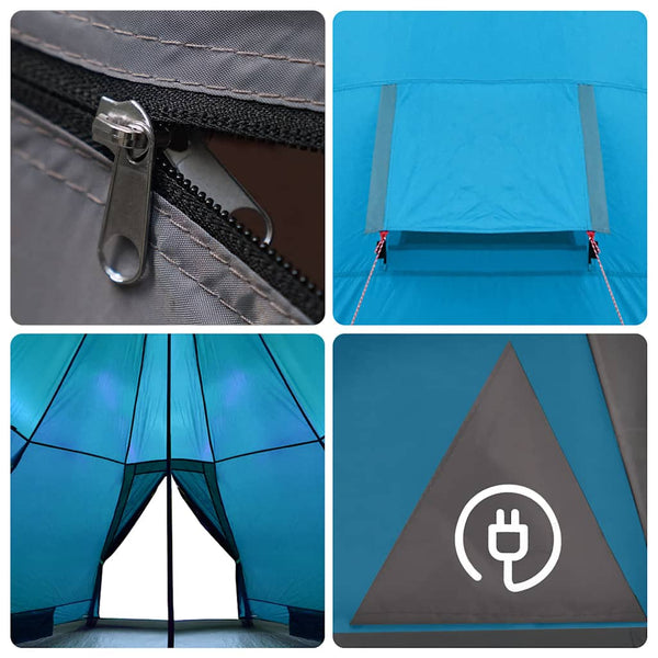 Wasserdichtes Tipi-Zelt für 4 Personen - Blau