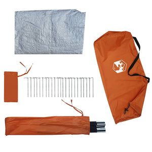 Wasserdichtes Tipi-Zelt Orange für 4 Personen