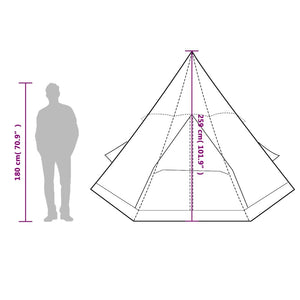 Wasserdichtes Tipi-Zelt Orange für 4 Personen