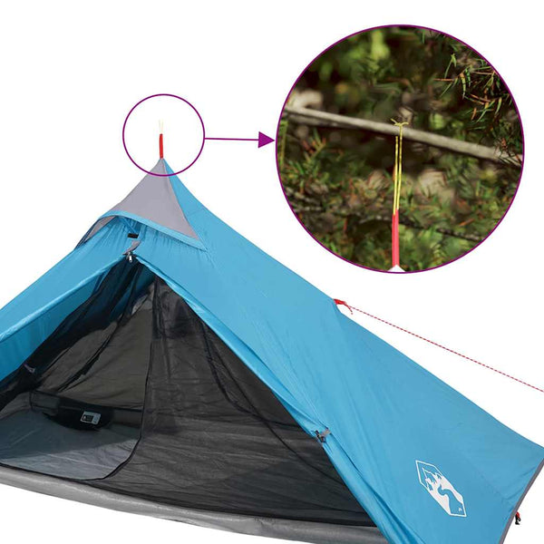 Blaues wasserdichtes Tipi-Hängezelt für 1 Person