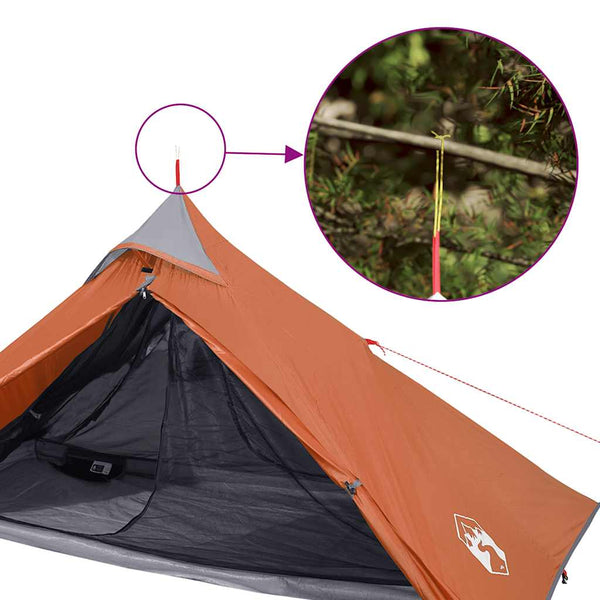 Wasserdichtes Tipi-Hängezelt - 1 Person Orange