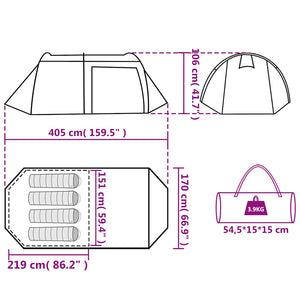 Wasserdichtes Tunnelzelt für 4 Personen