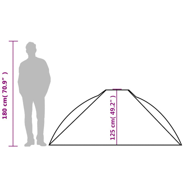 Graues Strandzelt 268x223x125cm