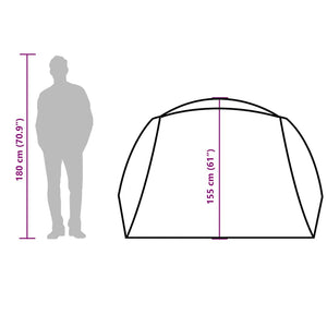 Wasserdichtes Campingzelt für 4 Personen mit Vorzelt - Grün
