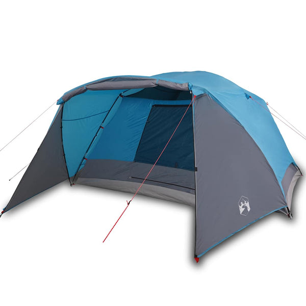 Wasserdichtes 4-Personen-Campingzelt mit Vorraum - Blau