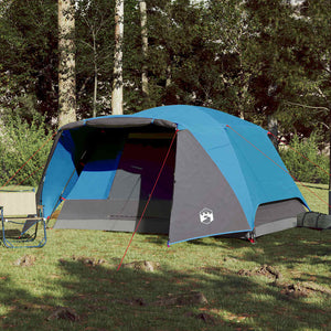 Wasserdichtes 4-Personen-Campingzelt mit Vorraum - Blau