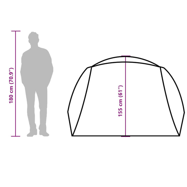 Wasserdichtes 4-Personen-Campingzelt mit Vorraum - Blau