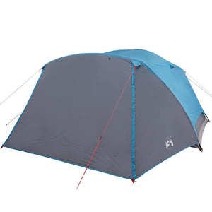 Wasserdichtes 4-Personen-Campingzelt mit Vorraum - Blau