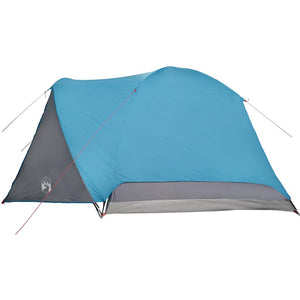 Wasserdichtes 4-Personen-Campingzelt mit Vorraum - Blau
